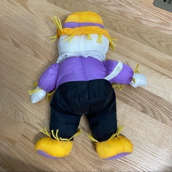 Vintage Puffy Nylon Scarecrow Stuffed Animal Fall - Picture 3 of 5